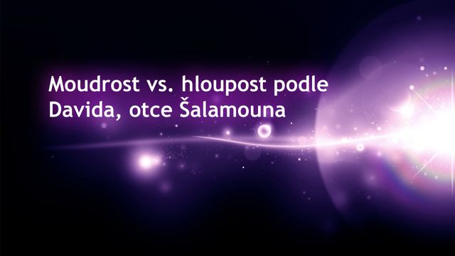 Martin Mazúch - Moudrost vs. hloupost podle Davida, otce Šalamouna